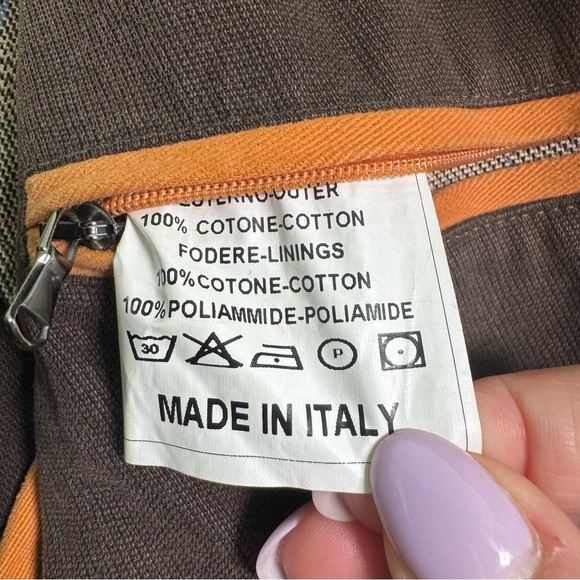 Waterville brown button down canvas jacket made in Italy size 52 - Picture 7 of 9